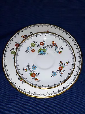 Buy Tuscan Plant China Dishes, 2 B&B, 2 Saucers, Bird Pattern W Floral, England • 19.30£