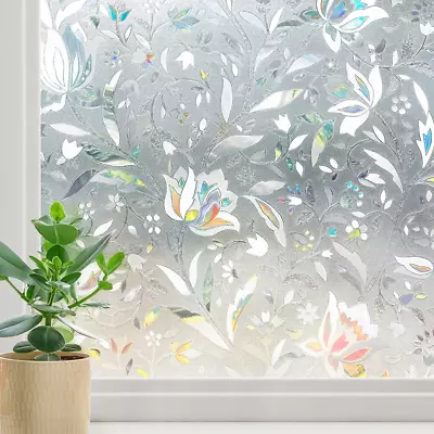 Buy Stained Glass Privacy Window Film 3D Static Cling Film Vinyl Frosted Home Decor • 16.99£