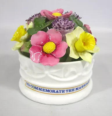 Buy Aynsley Prince Charles Lady Diana Marriage Commemoration Fine Bone China Flowers • 12£