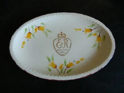 Buy Vintage Plate SWINNERTONS Staffordshire MAJESTIC VELLUM E II R Royal Tour 1954 • 12.53£