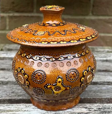 Buy Early Simon Hancox Slipware Studio Pottery Ceramic Earthenware Lidded Jar • 45£