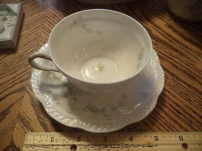 Buy VINTAGE Theodore Haviland Limoges France - Scalloped, Cup And Saucer Bone China • 48.25£