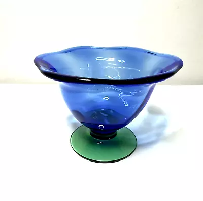 Buy Orrefors Blue Green Art Glass Louise 3.5  Vase By Erika Lagerbielke • 14.44£