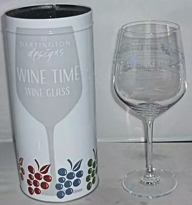 Buy Tall Vintage Retro Dartington Designs Crystal Glass Wine Time Glass Tin Boxed • 9.99£
