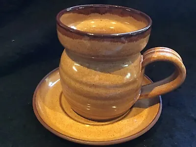 Buy Studio Pottery Coffee Cup And Saucer From Cumbria Pottery. • 10£