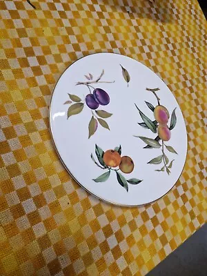 Buy Royal Worcester Arden 28cm Bone China Cake Gateau Plate - Fruit Pattern Vintage • 15£