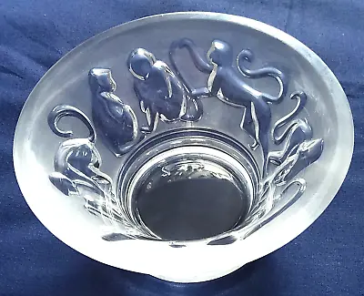 Buy Lalique Jungle Candle Bowl Looks Like Monkeys Are Moving As Candle Flickers Rare • 525£