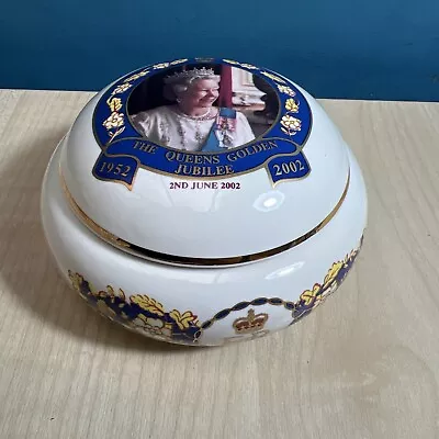 Buy Prinknash Abbey Pottery The Royal Golden Jubilee Of The Queen 2002 Pot RARE • 24£