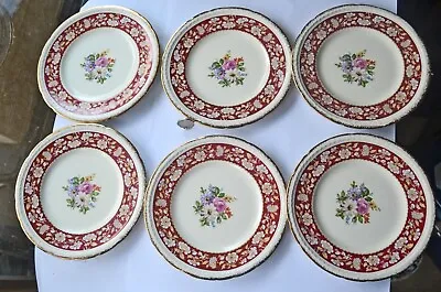 Buy 6 Swinnertons, Staffordshire  Majestic Vellum  Side Plates With Floral Pattern • 14.99£
