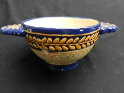 Buy Vintage Henriot Quimper Bowl With Handles Hand Painted - 10.5cm • 5.99£