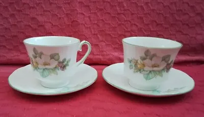 Buy Royal Stafford Bone China Croquette  Tea Cup & Saucer X 2 Vintage  • 10.95£