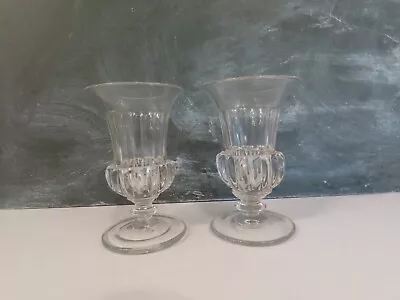 Buy Vintage Cut Glass Urn Shaped Candleholders.? • 6£