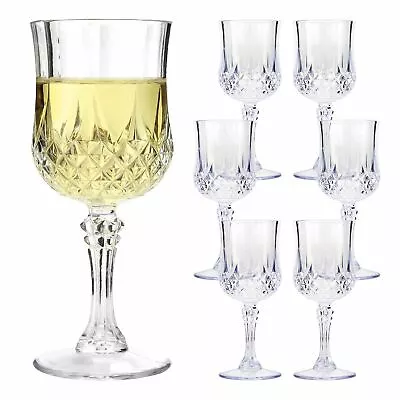 Buy 24 X Vintage Wine Glasses Clear Crystal Effect Glass Wine Wedding Drinks • 32.95£