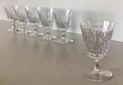 Buy EDINBURGH CRYSTAL ~Appin Collection ~ Six 4 5/8” Crystal Wine Glasses ~ Scotland • 61.64£