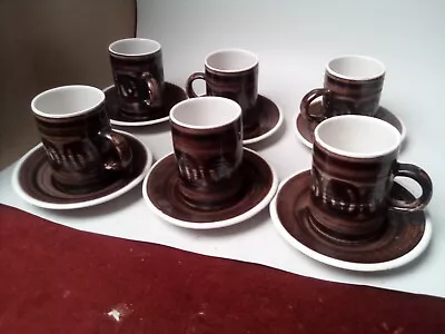 Buy Cinque Ports Pottery 6  Mugs & Saucers  - Monastery Ware - Rye 1970s • 20£