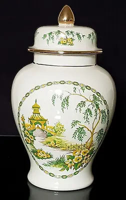 Buy Arthur Wood Lidded Temple Jar With Chinese Themed Pagoda Decoration 5873 • 14.99£