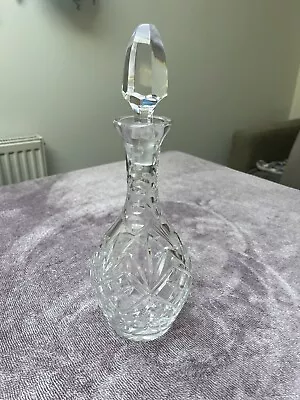 Buy Lead Crystal Cut Glass Decanter With Stopper 33cm High • 8£