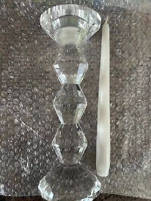 Buy Glass Candlestick Holder Plus Candle • 6.49£