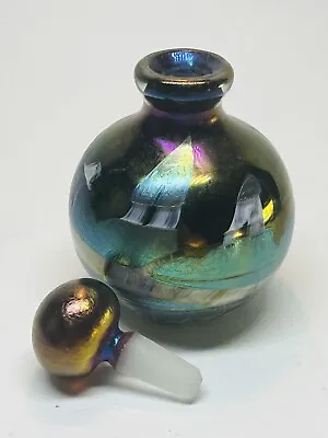 Buy Lanmara 1995 Scottish Glass Okra Scent Perfume Bottle Iridescent Signed No.32 • 62.34£