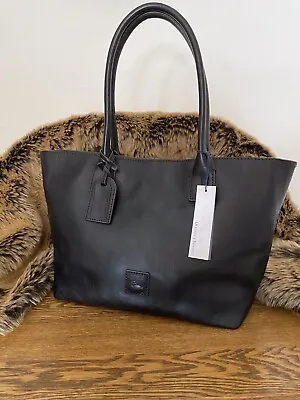 Buy Nwt Dooney & Bourke Small Russel Black Florentine Leather Tote Handbag! • 256.15£