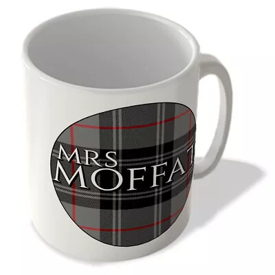 Buy Mrs Moffat - Moffat Modern Tartan - (Circle Background) - Scottish Mug • 10.99£