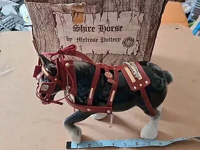 Buy Vintage Ceramic Shire Horse Ornament/Figurine With   Tack Accessories Boxed 9  • 29.95£