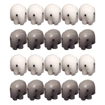 Buy  20 Pcs Resin Elephant Ornament Toy Animals Mini Statue Wild Ornaments • 8.89£