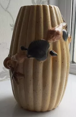 Buy CERAMIC RIPPED VASE SAND & SEASHELLS THEMED Please See Pictures • 15.99£