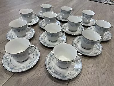 Buy Noritake Fine China - Blue Hill 2482 - 12 X Tea Cup And Saucer • 20£