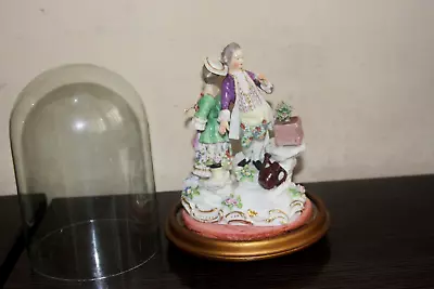 Buy Antique Chelsea Porcelain Figure In A Glass Dome • 180£