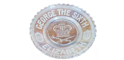 Buy Vintage George The Sixth Dated 1937 - Pressed Glass Royal Coronation Plate • 8.75£