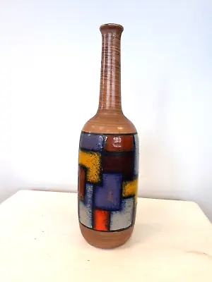 Buy Vintage Raymor Bitossi Mondrian Style Italian Art Pottery Vase MCM 33cm Tall • 125£