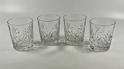 Buy Set Of 4 Quality Cut Lead Crystal Whiskey Glasses Sh4o • 14.99£