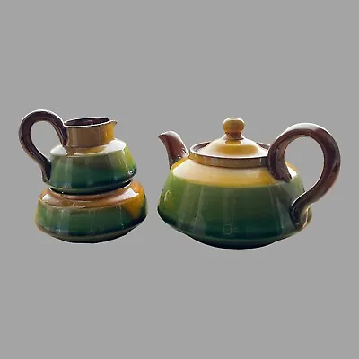 Buy Watcombe Pottery Petite Teapot Creamer & Sugar Bowl By Dr Christopher Dresser • 135£