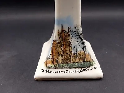 Buy Crested China - Colour Transfer ST MARGARET'S CHURCH, KINGS LYNN - Candlestick • 6£
