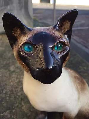 Buy Early Winstanley Pottery Siamese Cat 4 With Stunning Cathedral Glass Eyes Signed • 50£