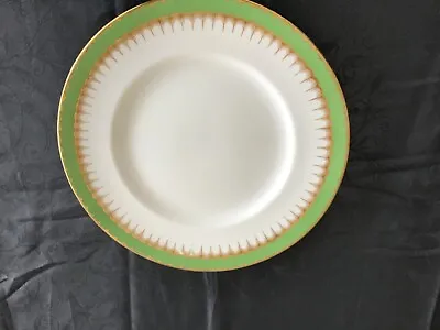 Buy Vintage Coalport Green & Gold Border Dinner Plate. Good Condition. • 2.99£