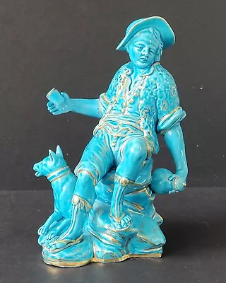 Buy Antique Porcelain Sevres Style Turquoise And Gilt Porcelain Figure Group • 169£