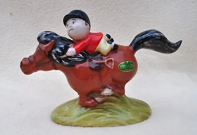Buy Immaculate John Beswick 1983 Thelwell   PONY EXPRESS    Brown Horse Figurine • 64.91£