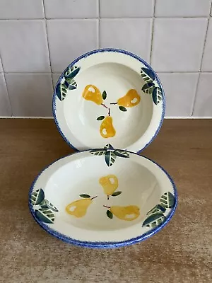 Buy Poole Pottery Dorset Fruits - Pears - 2 X 18.5 Cm Cereal / Dessert Bowls • 16£