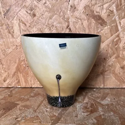 Buy Vintage Caithness Glass Ebony Sands Large Bowl Pot Vase Candle Holder 14 X 15cm • 24.99£