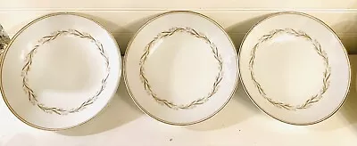 Buy Vintage Noritake Discont’d “Laurel” Pattern-perfect Set Of 3 Coupe Soup Bowls • 30.88£