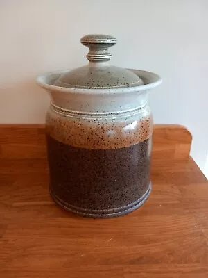 Buy Large Iden Pottery Storage Jar/ Lid D Townsend Brown Stripe 26.5cms Inc Lid • 34£