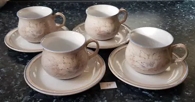 Buy Vintage Denby Tasmin 4 X Tea Cups And Saucers, Perfect Condition • 9.99£