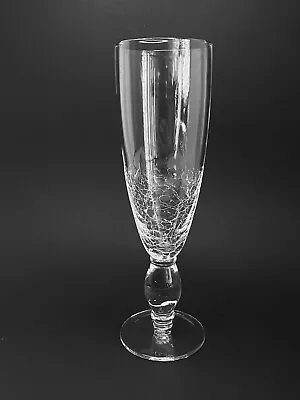 Buy Pier 1 Champagne Glass Pilsner CHUNKY CRACKLE Fluted Blown Stemware RETIRED • 18.21£