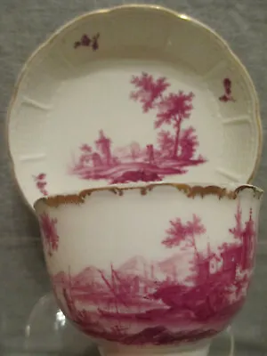 Buy Ludwigsburg Porcelain, Porcelaine, Porzellan Scenic Cup & Saucer.1700's   • 195£