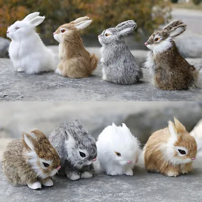 Buy Realistic Lifelike Faux Fur Rabbit Animal Christmas Ornaments Kids Toys Gifts • 11.77£