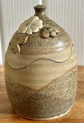 Buy Vintage Studio Pottery Pot Stoneware Rustic Honey Bee Flower 5.5” - Signed CR 81 • 15£