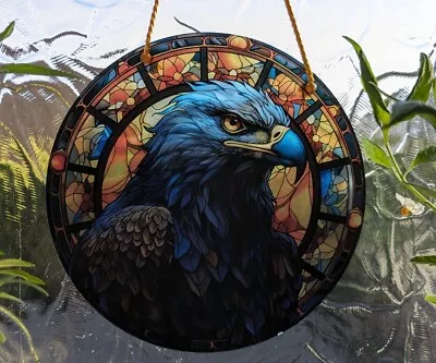 Buy 15cm Black Eagle Acrylic Stained Glass Suncatcher Lightcatcher Bird Nature Gifts • 8.49£