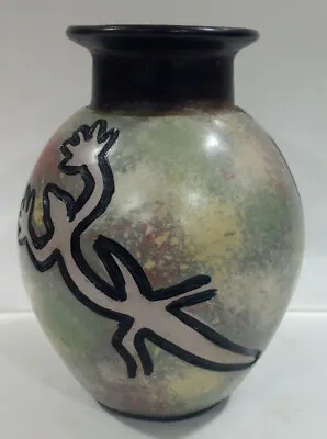 Buy 012 Peruvian Pottery Vintage Chulucanas Vase Nazca Lizard Jarron Lagartija • 20£